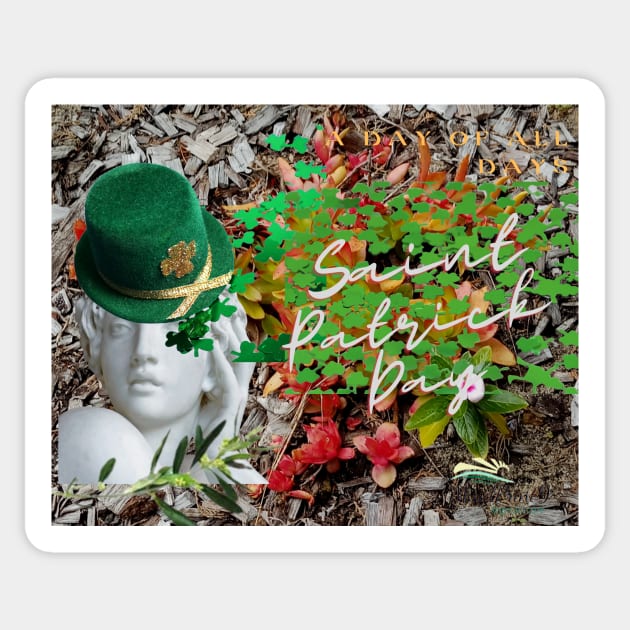 Lady with Saint Patrick Hat Sticker by mindprintz